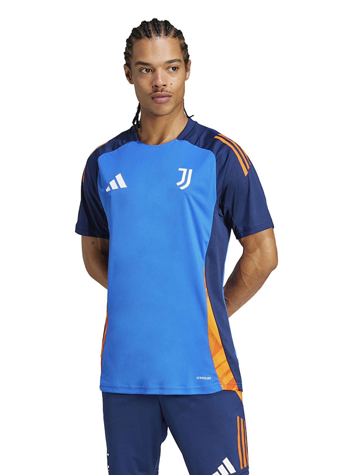 JE4299 JUVE TR JSY Mavi Yuvarlak Yaka Normal Kalıp Forma