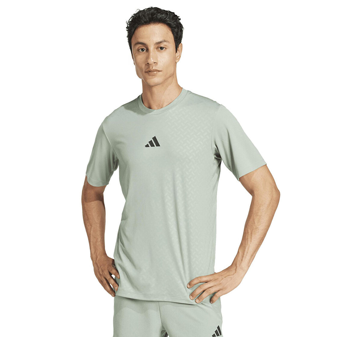 JI8214-E adidas Power 3S Tee Erkek T-Shirt Yeşil