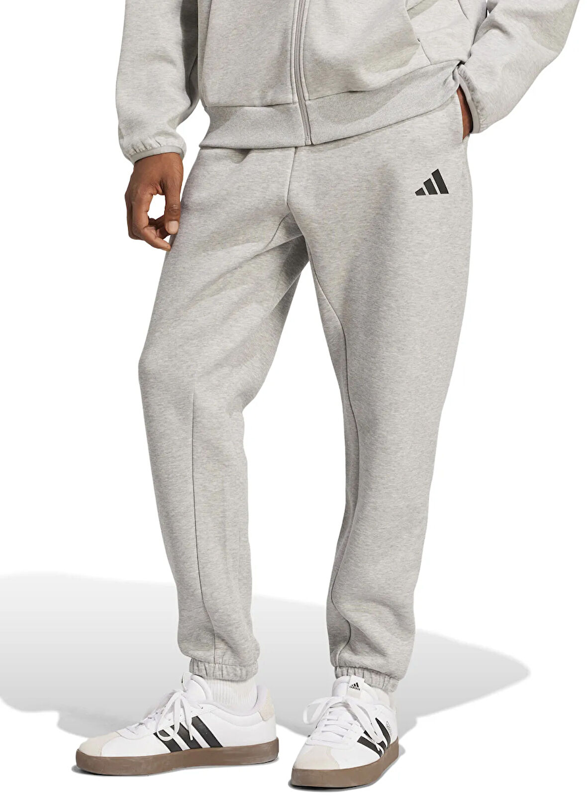 adidas JI8767 M FI SL PT Açık Gri Lastikli Bel Erkek Eşofman Altı