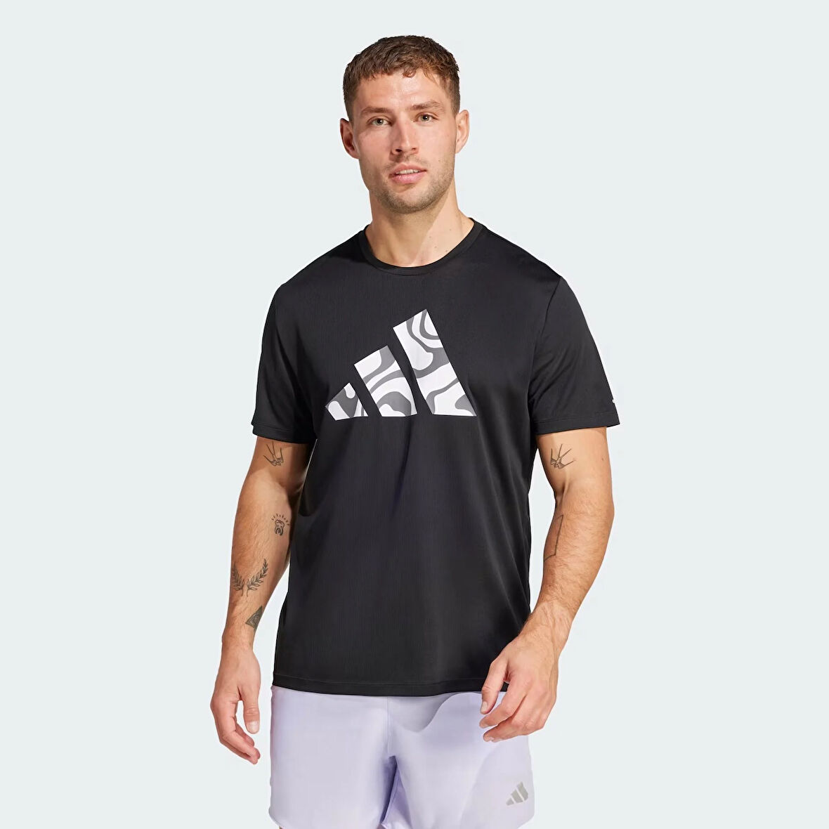 Adidas Run It Bl Tee M Erkek Tişört JD2332