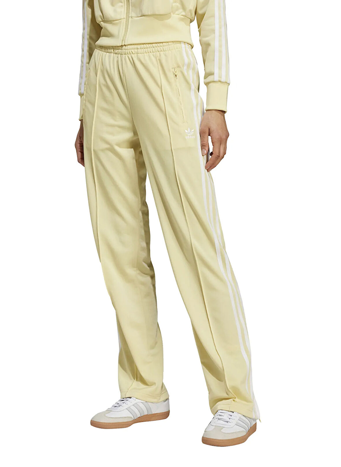 adidas JC8288 FIREBIRD TP Sarı Lastikli Bel Regular Fit Düz Kadın Eşofman Altı