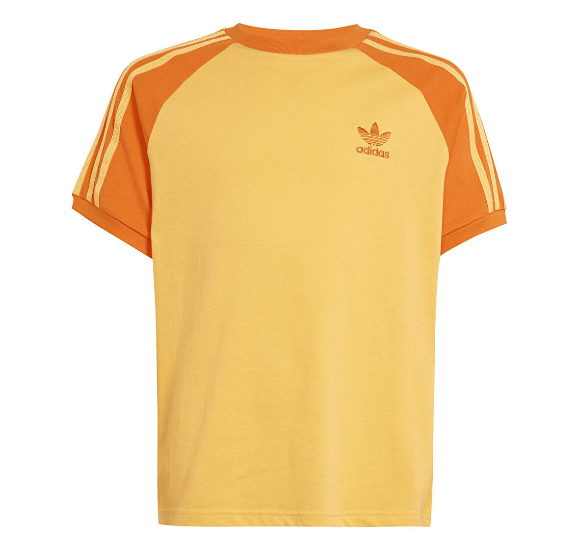 JC7292-C adidas 3 Strıpe Tee çocuk T-Shirt Turuncu