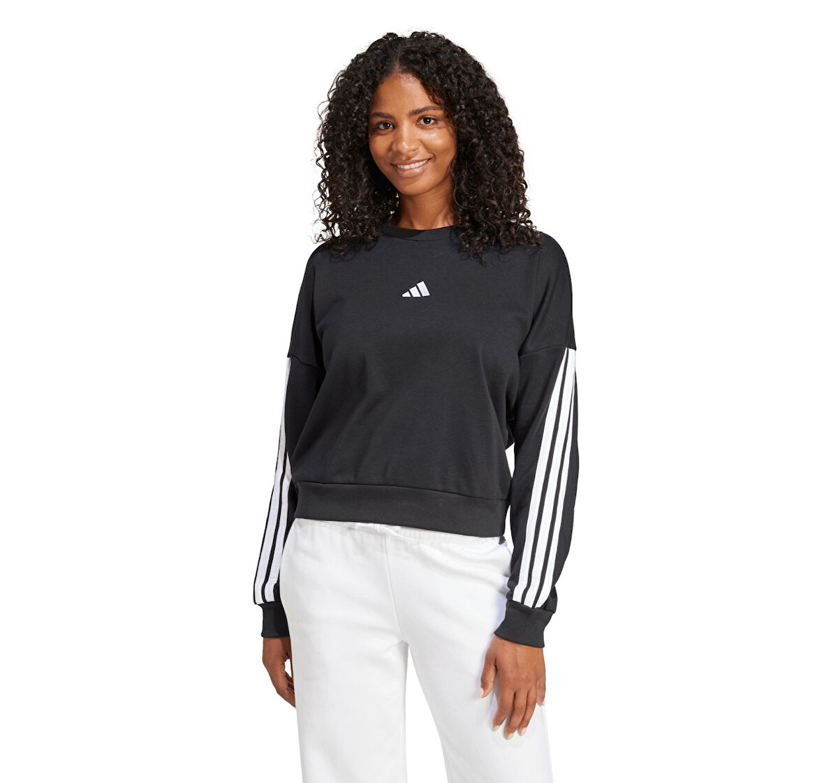 JE0016-K adidas W 3S Ft Swt Kadın Sweatshirt Siyah