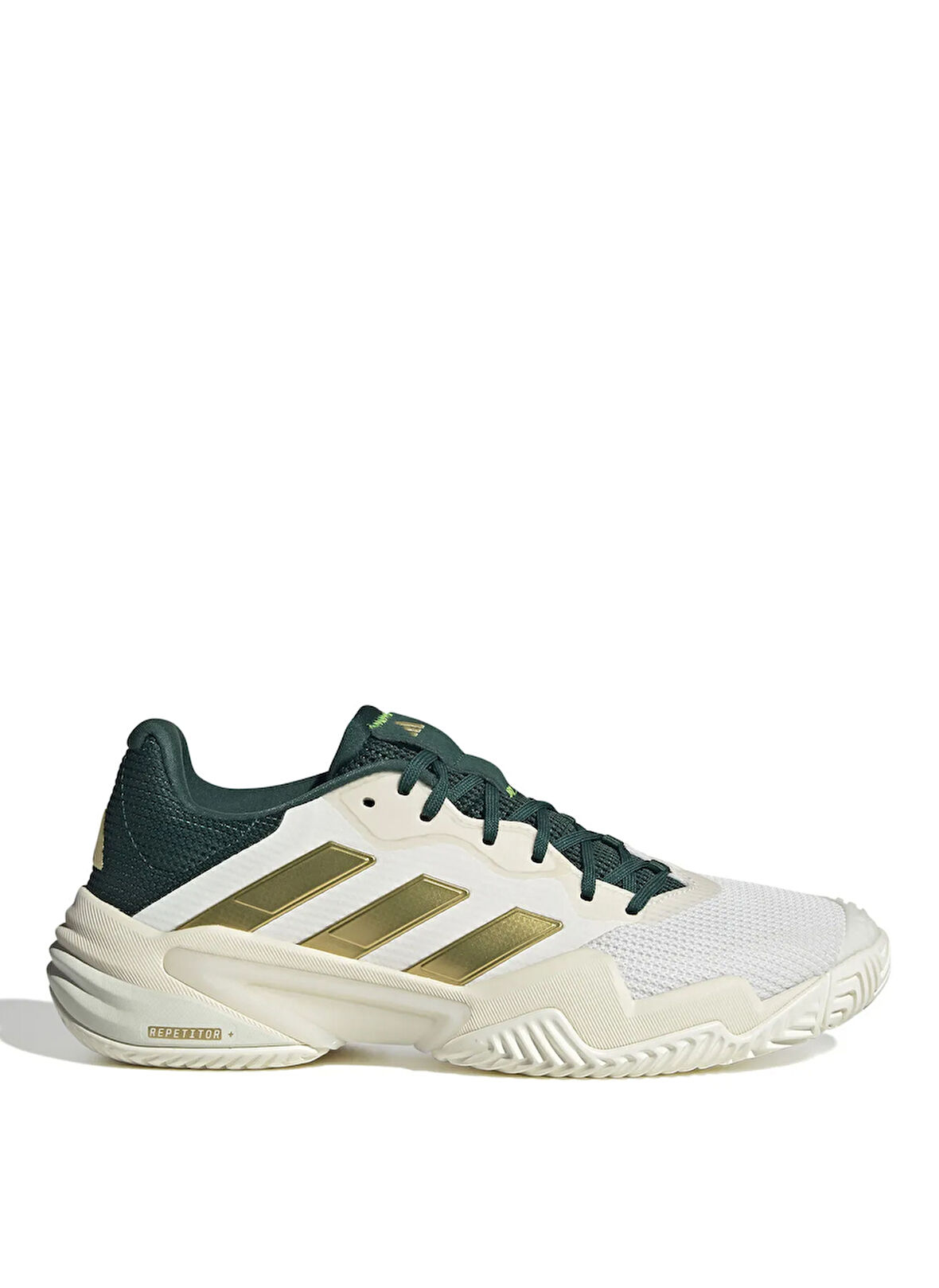 adidas IH5140 Barricade 13 M Vtg Beyaz - Koyu Yeşil Erkek Tenis Ayakkabısı