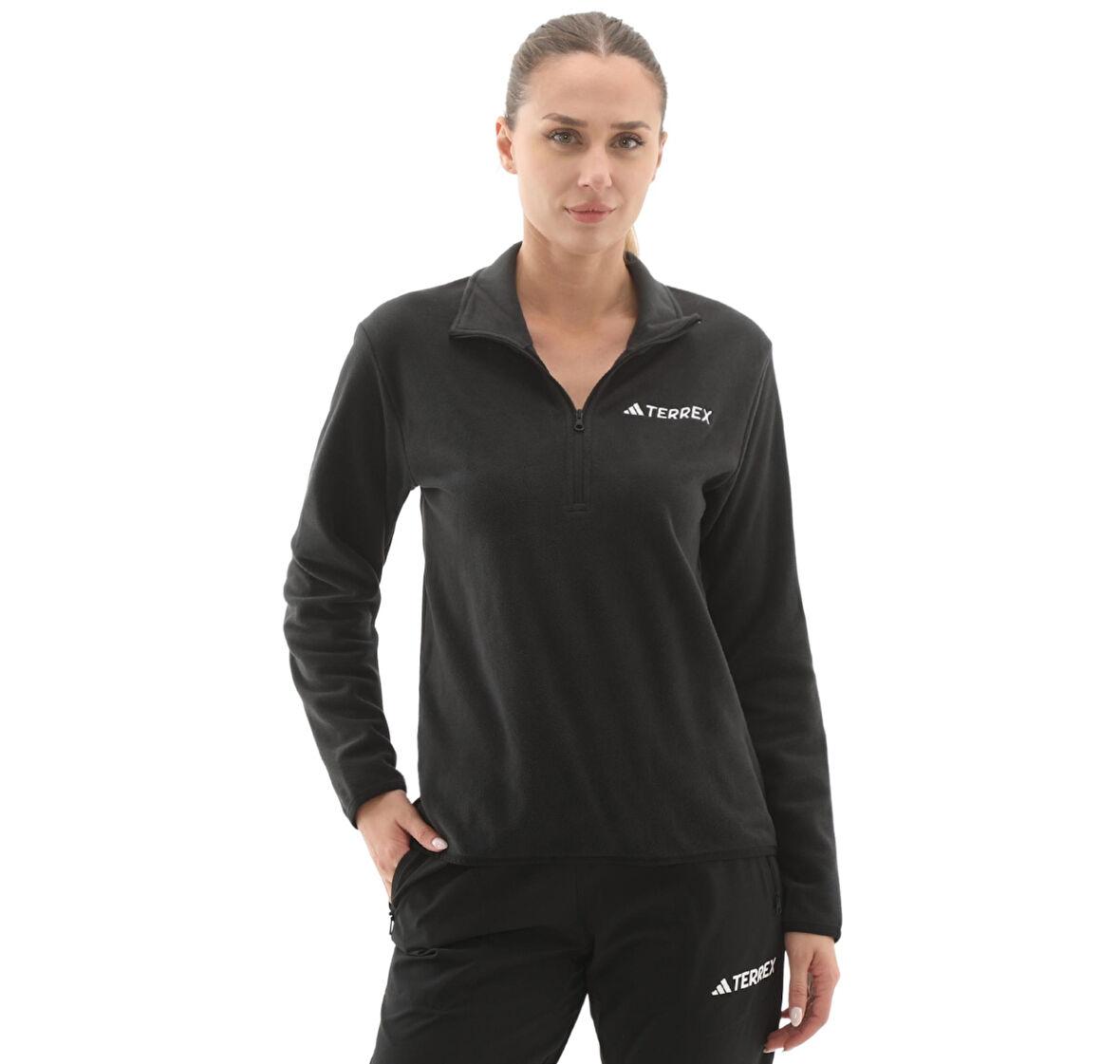 JP0788-K adidas Terrex W Mt Ess Hz Fl Kadın Ceket Siyah