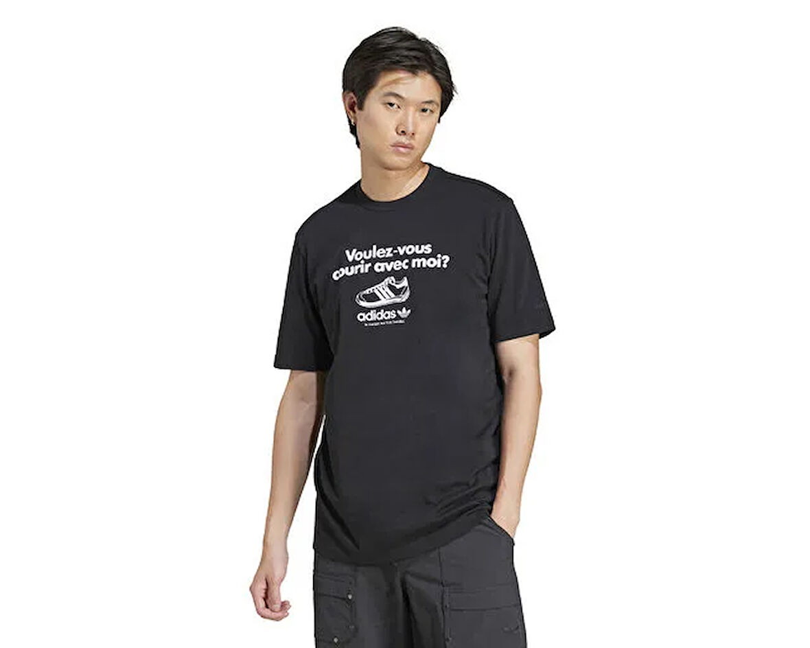 Adidas Grfx Tee Erkek Günlük Tişört JC8366 Siyah