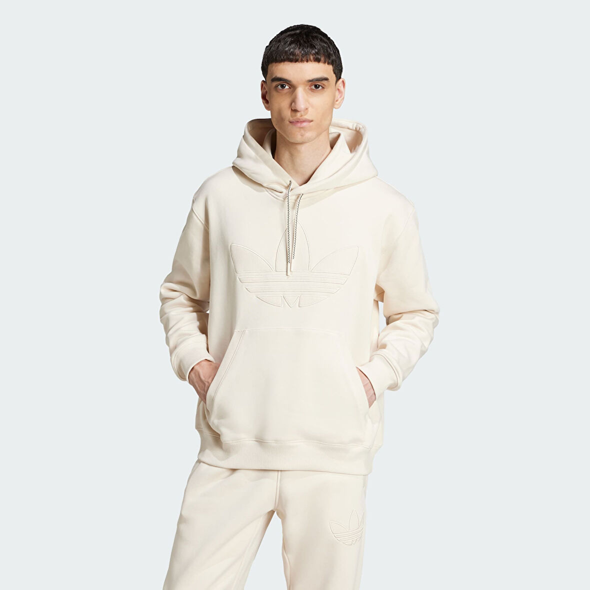 adidas JN5969 HOODED SWEAT Erkek Sweatshirt