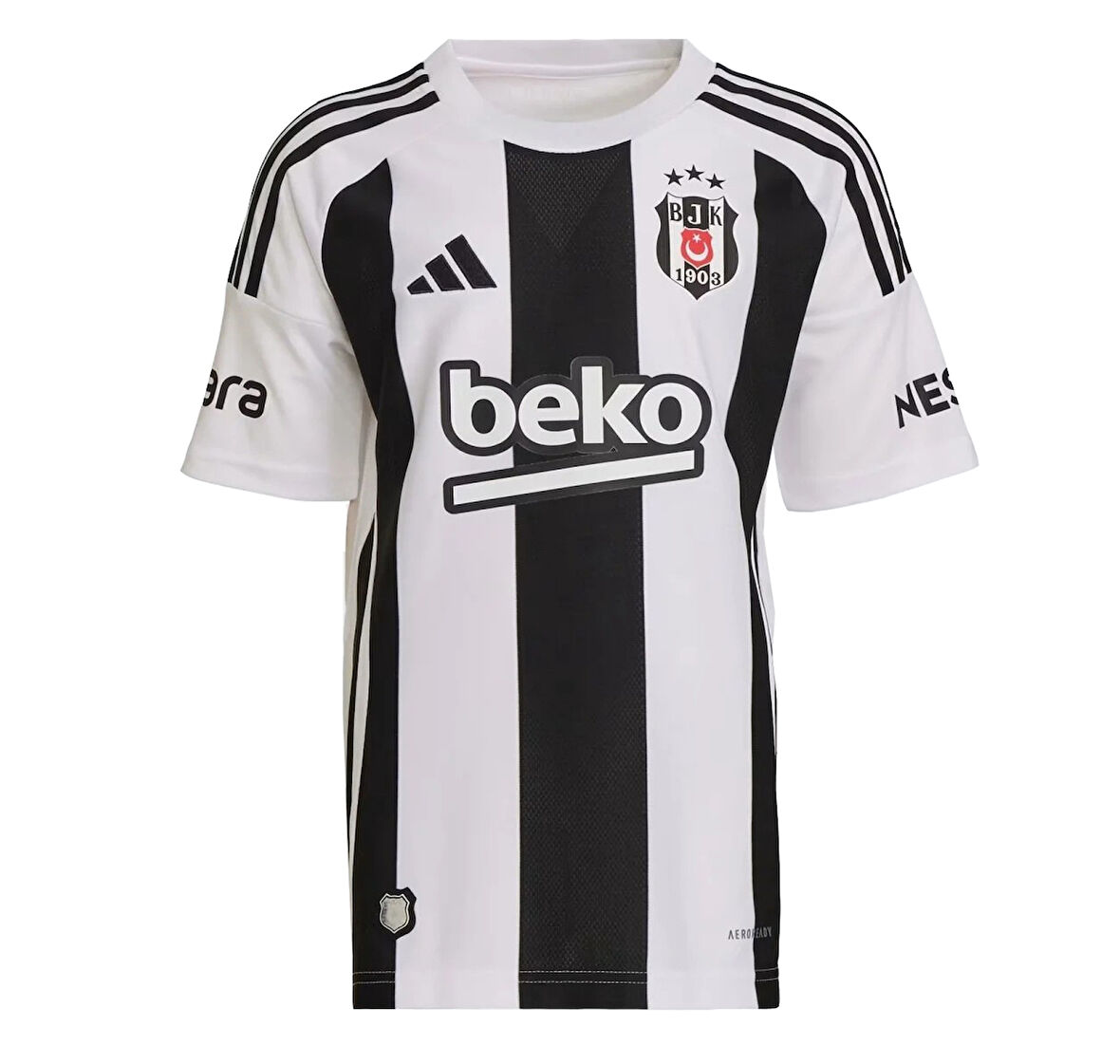 JK2785-C adidas Bjk Striped Home Je çocuk Forma Beyaz