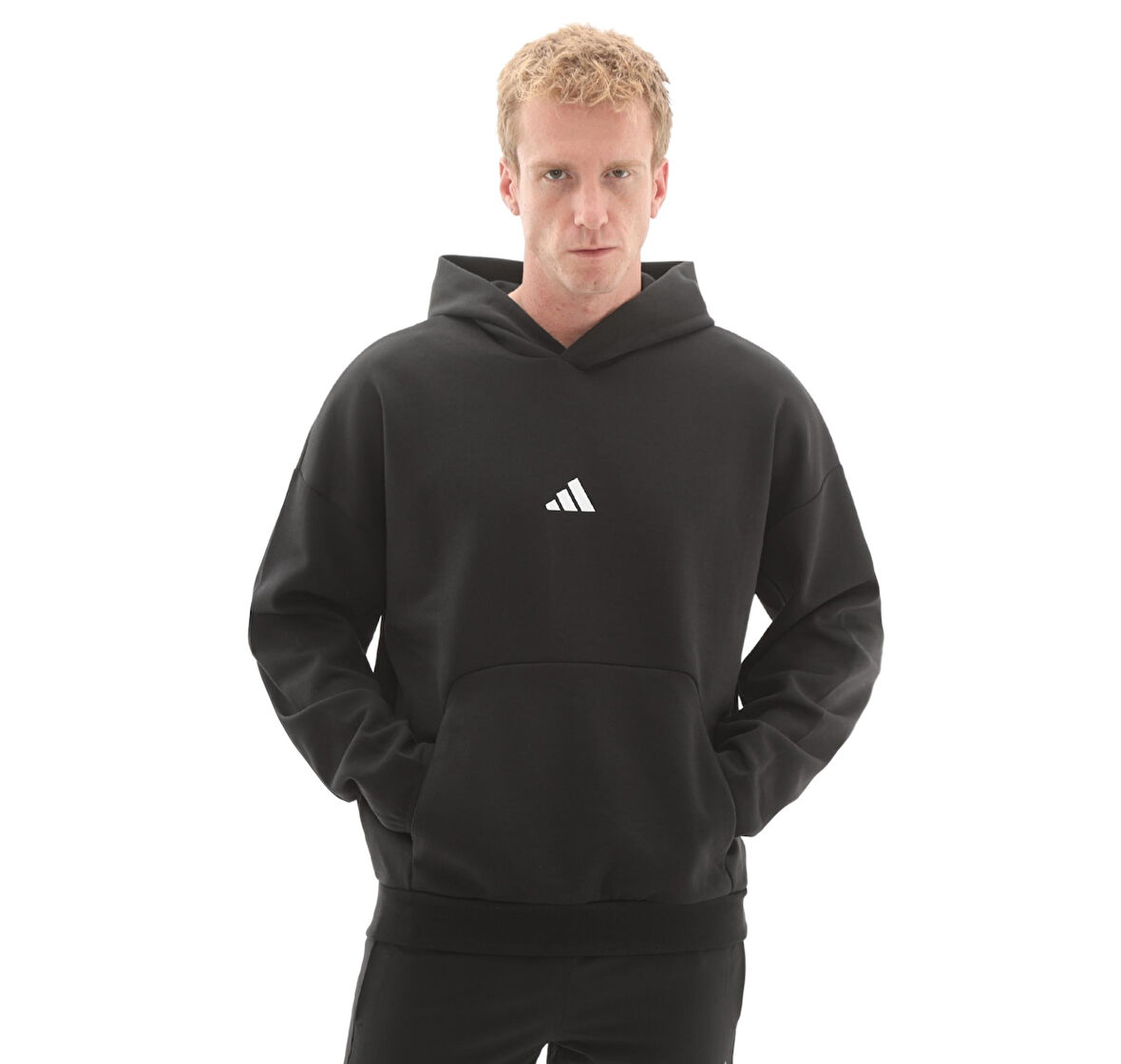 JD4954-E adidas M Fı Sl Hd Erkek Sweatshirt Siyah