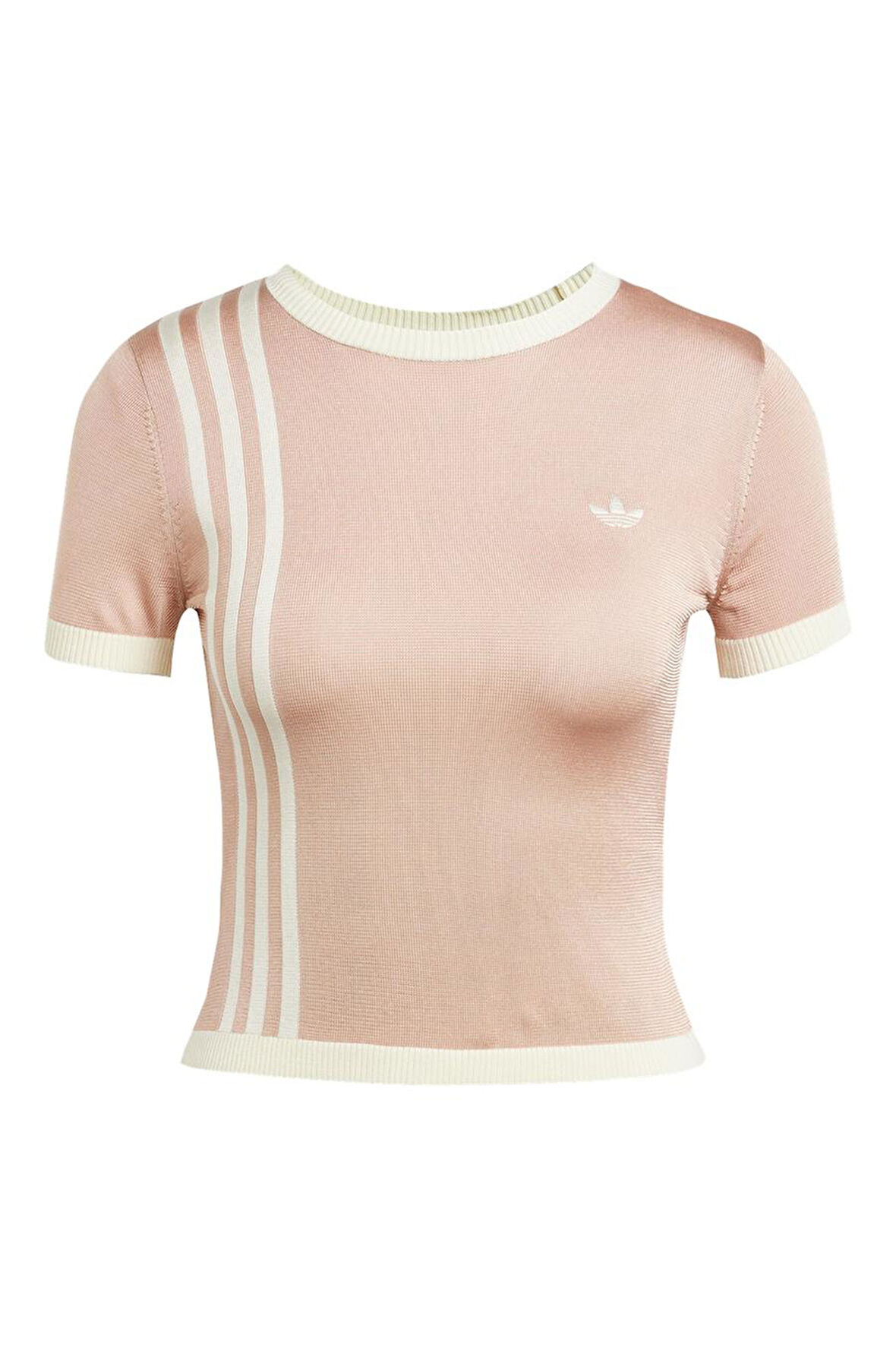 adidas Erkek  Bej  T-Shirt KNITTED 3S TEE JJ0962