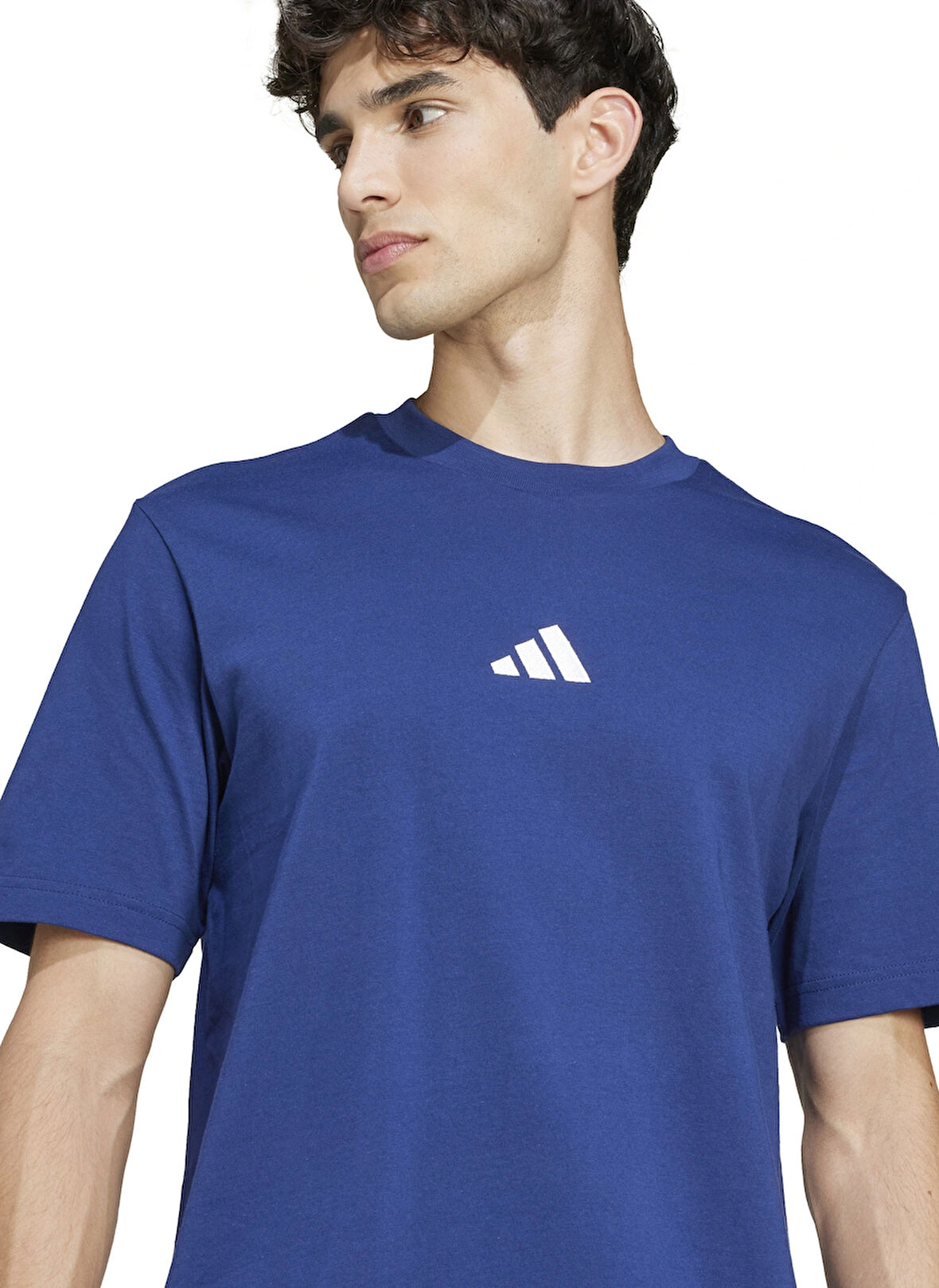 JF1093 M SL SJ T Lacivert Erkek Regular Fit T-Shirt