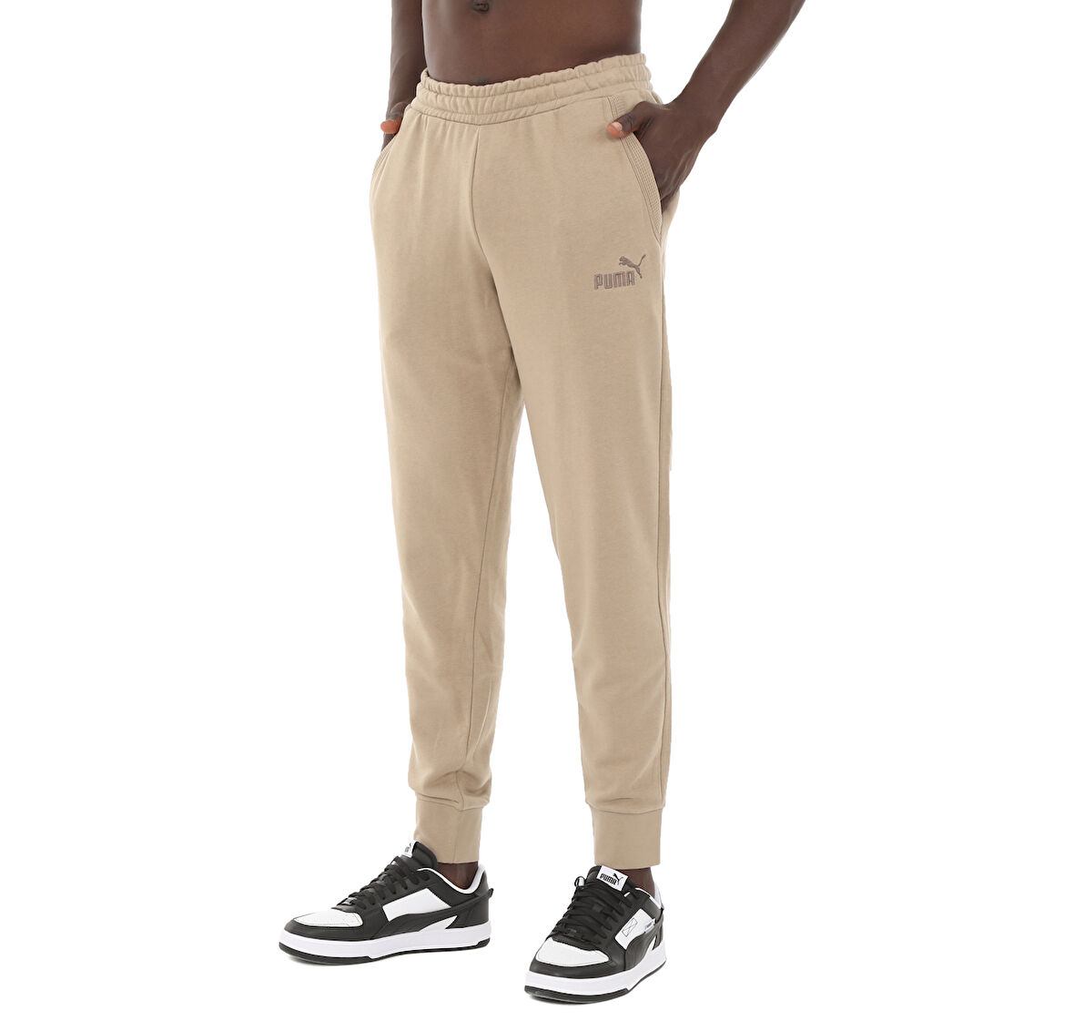 682705-67 Puma Ess Elevated Sweatpants Erkek Eşofman Altı Krem