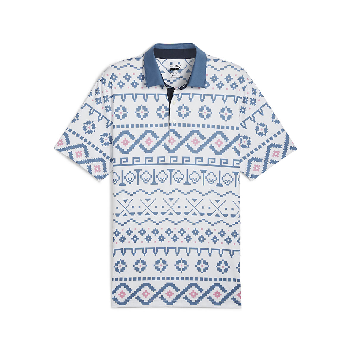 Puma Fair Isle Print Golf Polo Tshirt