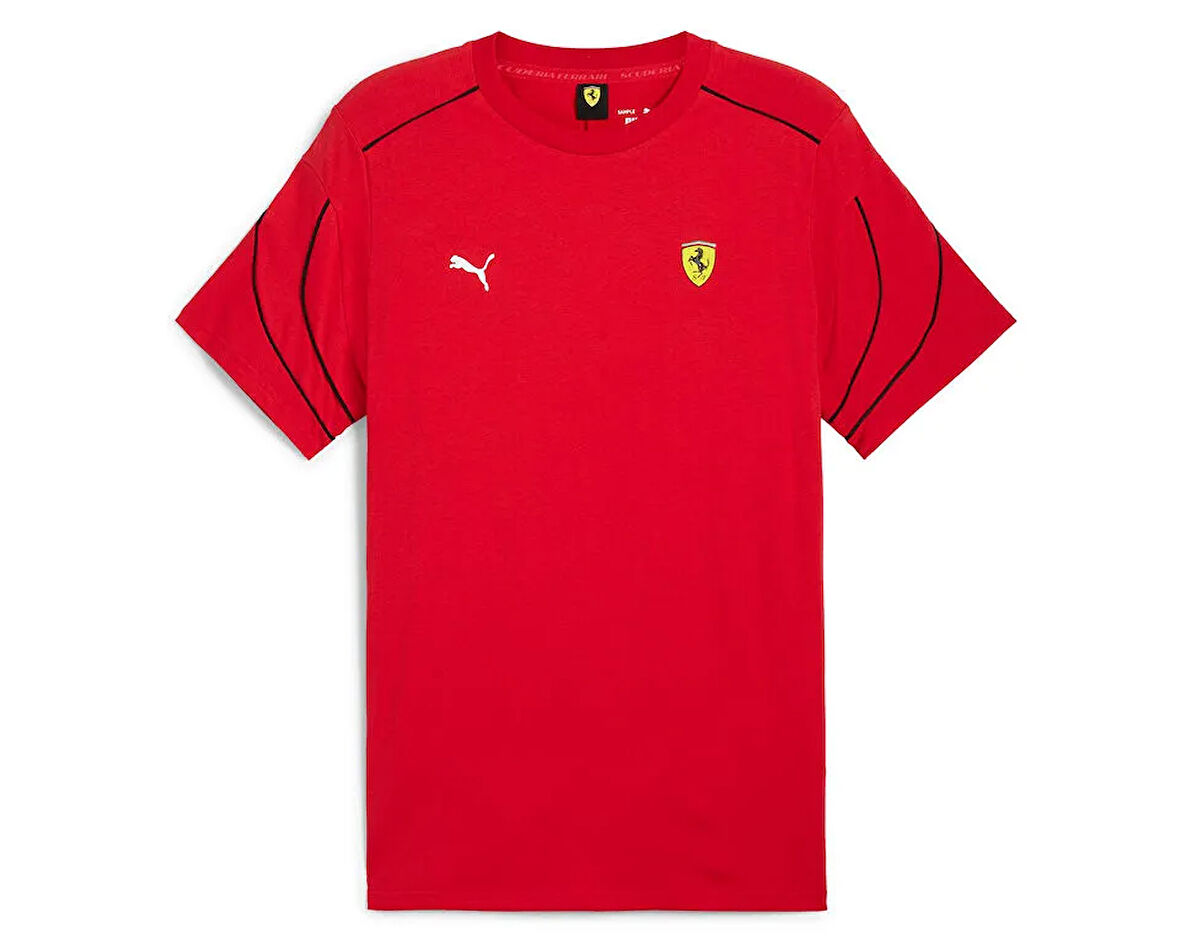 Puma Ferrari Race Mt7+ Tee Erkek Günlük Tişört 62704502 Kırmızı