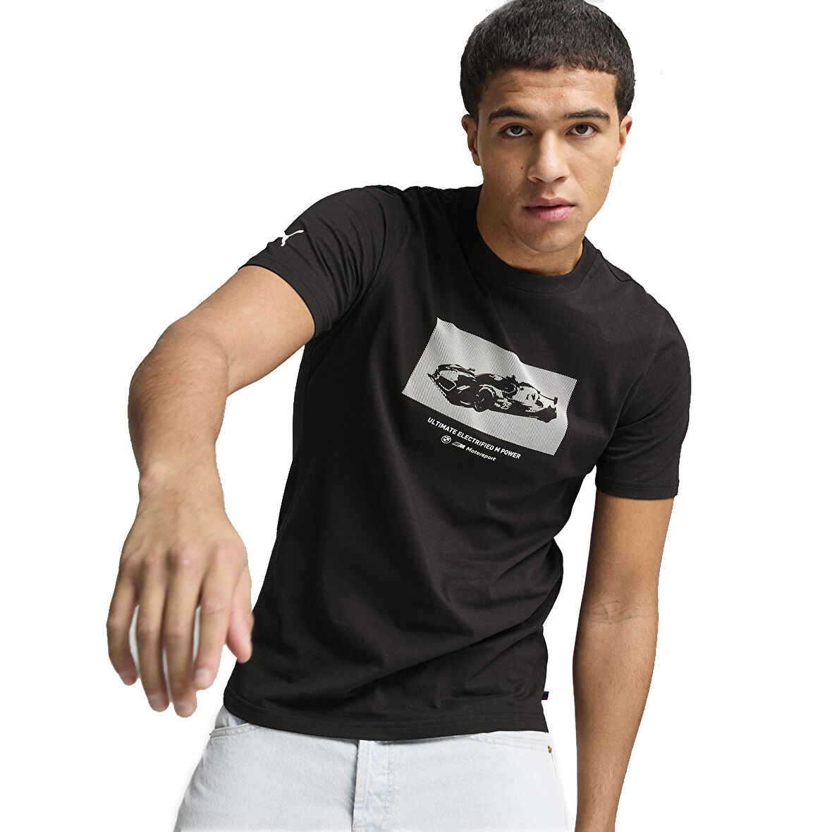 Bmw Mms Erkek Siyah Günlük Stil T-Shirt 62750301