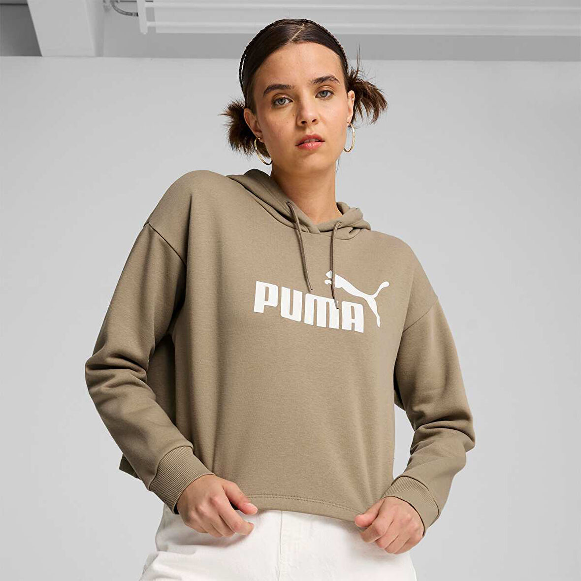 Puma Kadın Hoodie Ess Cropped Logo