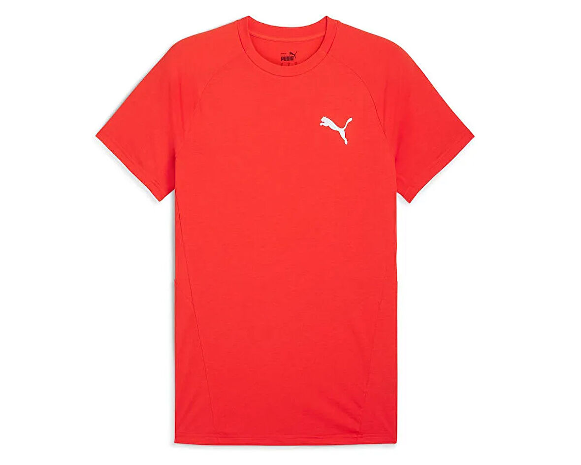 Puma Evostripe Tee Erkek Günlük Tişört 68169718 Kırmızı