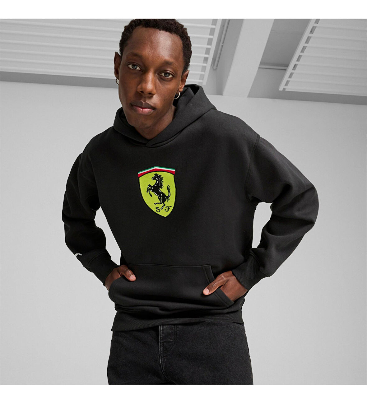 Puma 62705401 Ferrari Race Bigshield Hdie Erkek Sweatshirt