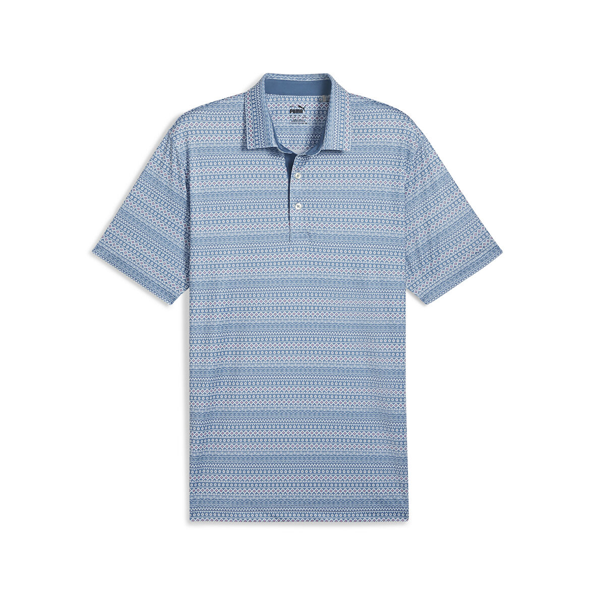 Puma Fair Isle Micro Print Golf Polo Tshirt