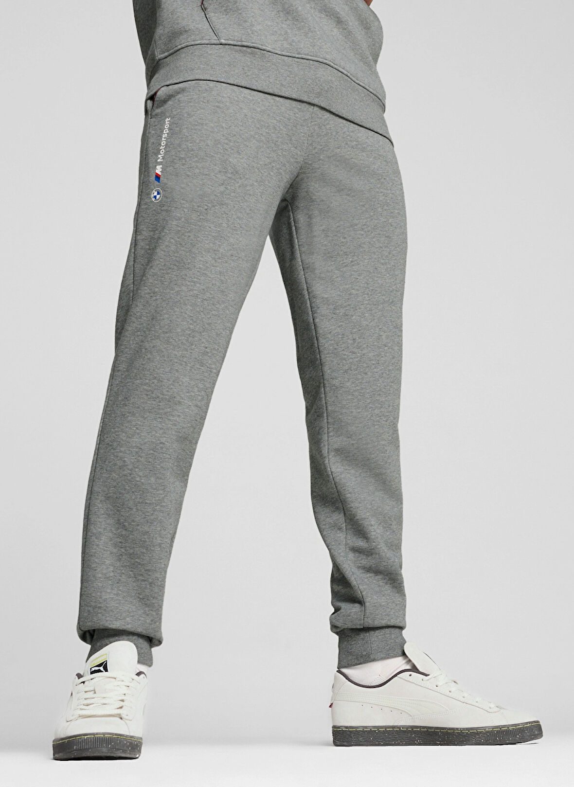 62750903 BMW MMS ESS+ PANTS FT Medi Siyah Lastikli Bel Regular Fit Erkek Eşofman Altı