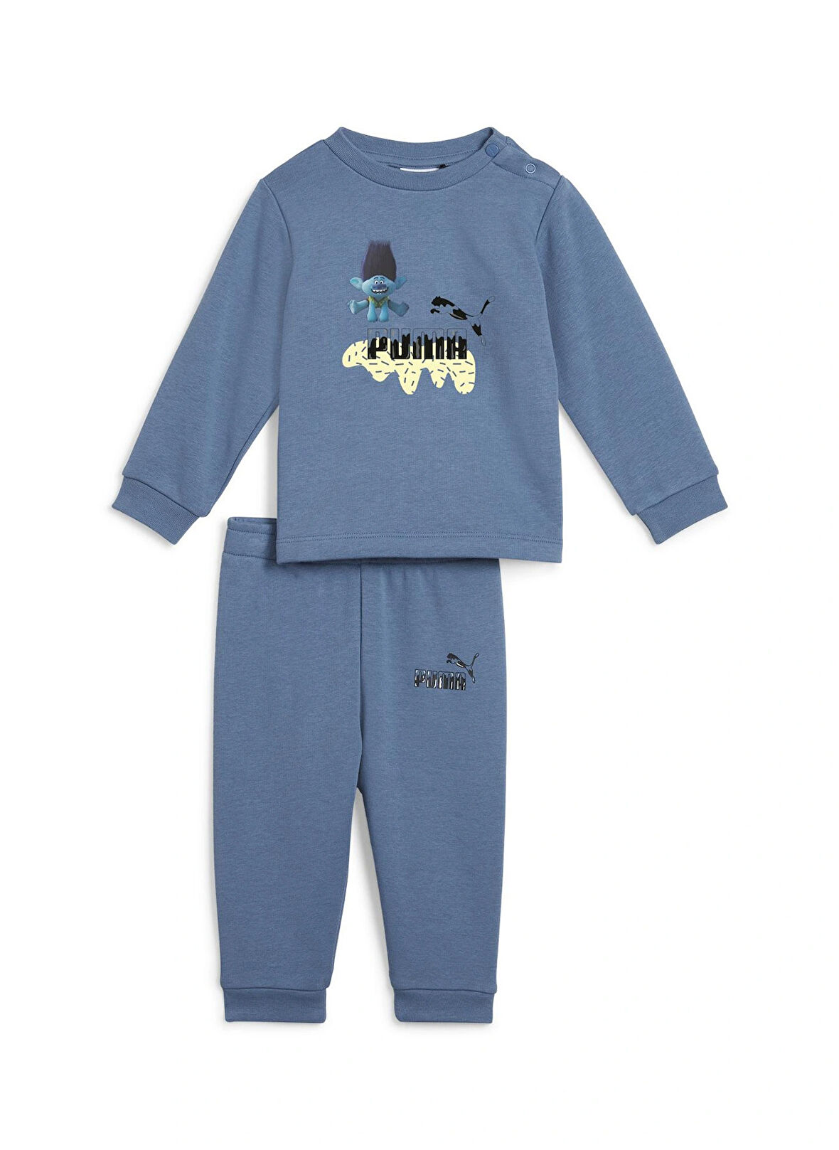 Puma Düz Mavi Erkek Çocuk Eşofman Takımı 62738224-PUMA X TROLLS Crew Jogger