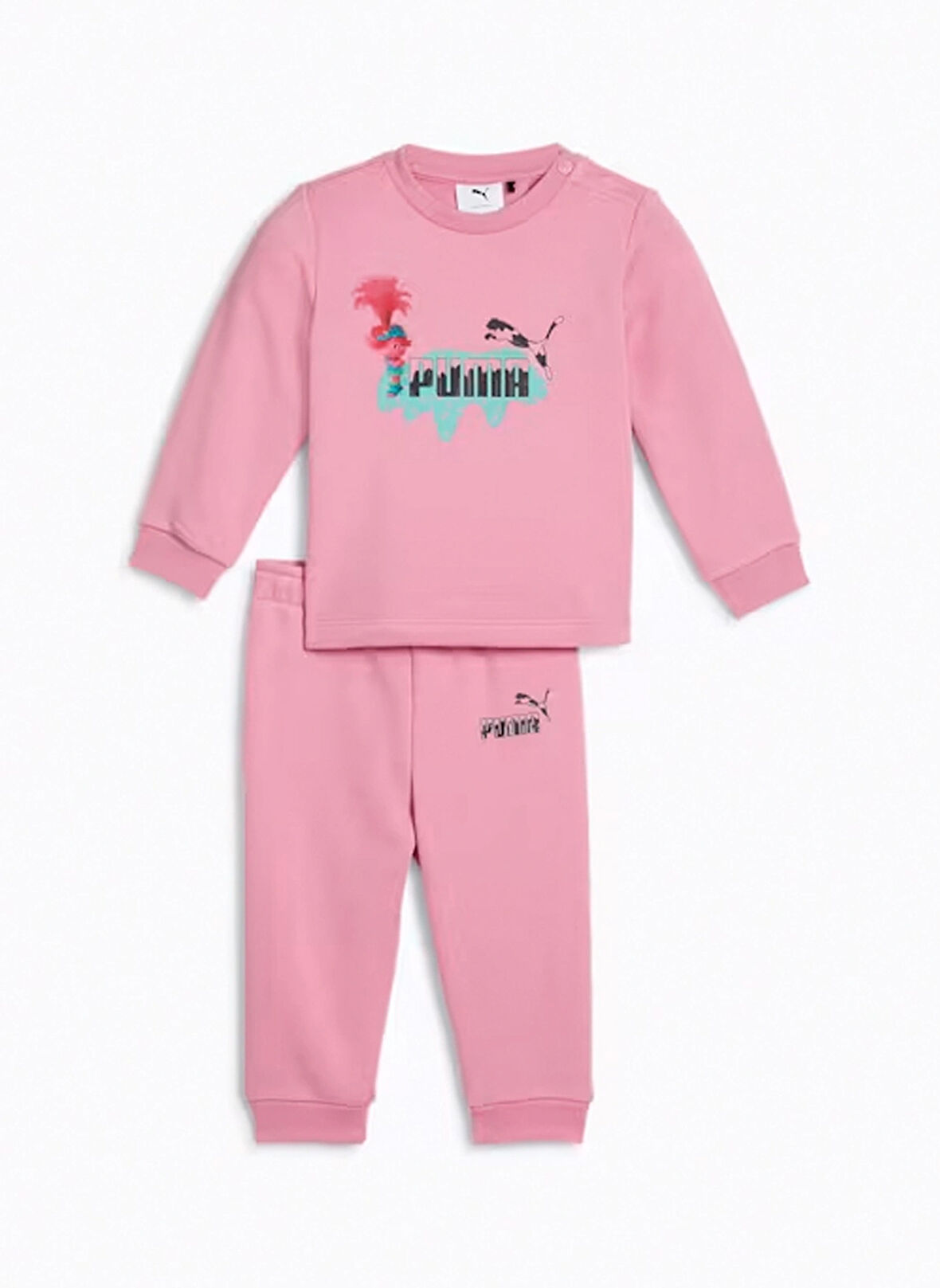 Puma Düz Pembe Kadın Eşofman Takımı 62738248-PUMA X TROLLS Crew Jogger