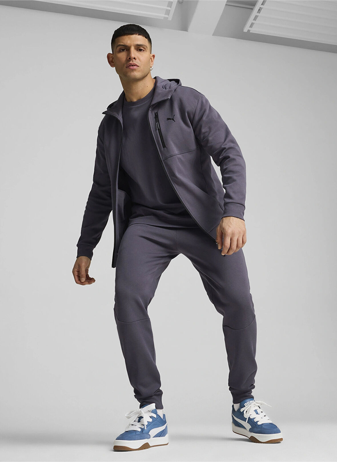 Puma Zip Ceket, M, Gri