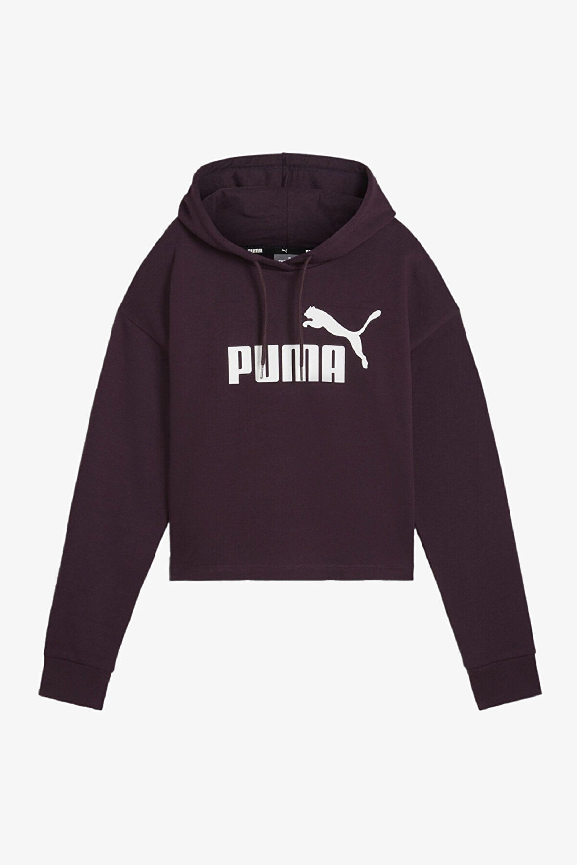 Puma Ess Cropped Logo Hoodie Kadın Pembe Sweatshirt 58686946