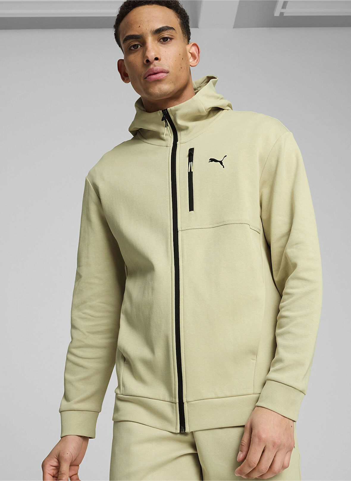 Puma Zip Ceket, S, Krem