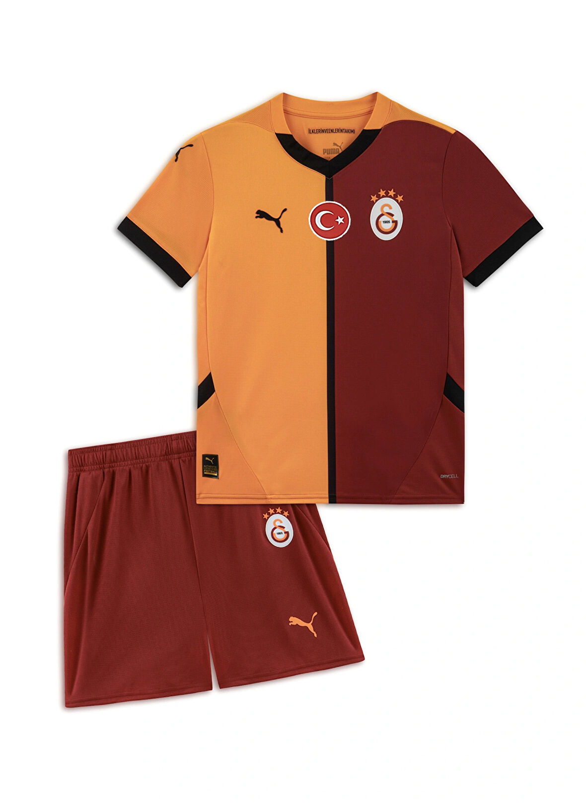 Puma Düz Kırmızı - Sarı Erkek Eşofman Takımı 77966801-GSK Home Minikit w/o S w/o