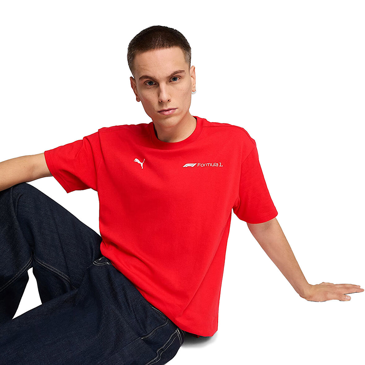 F1 Essentials+ Erkek Kırmızı Günlük Stil T-Shirt 63012203