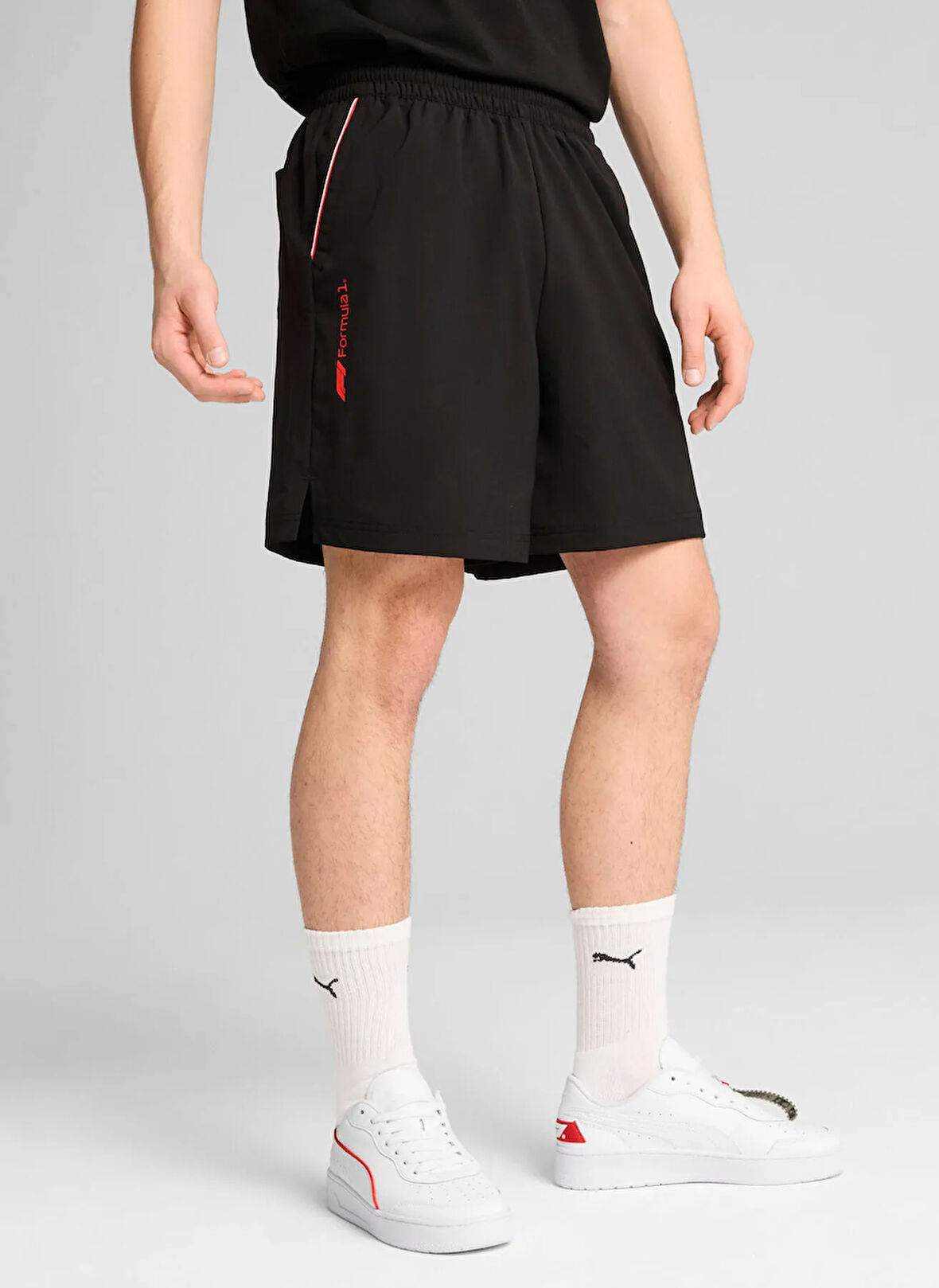 Puma 63096101 F1 ESS+ Woven Shorts 7 Siyah Lastikli Bel Regular Fit Düz Erkek Şort