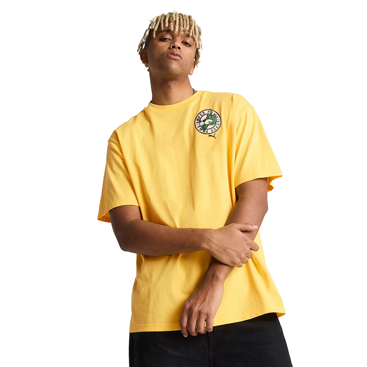 Graphics Super Erkek Sarı Günlük Stil T-Shirt 62963955