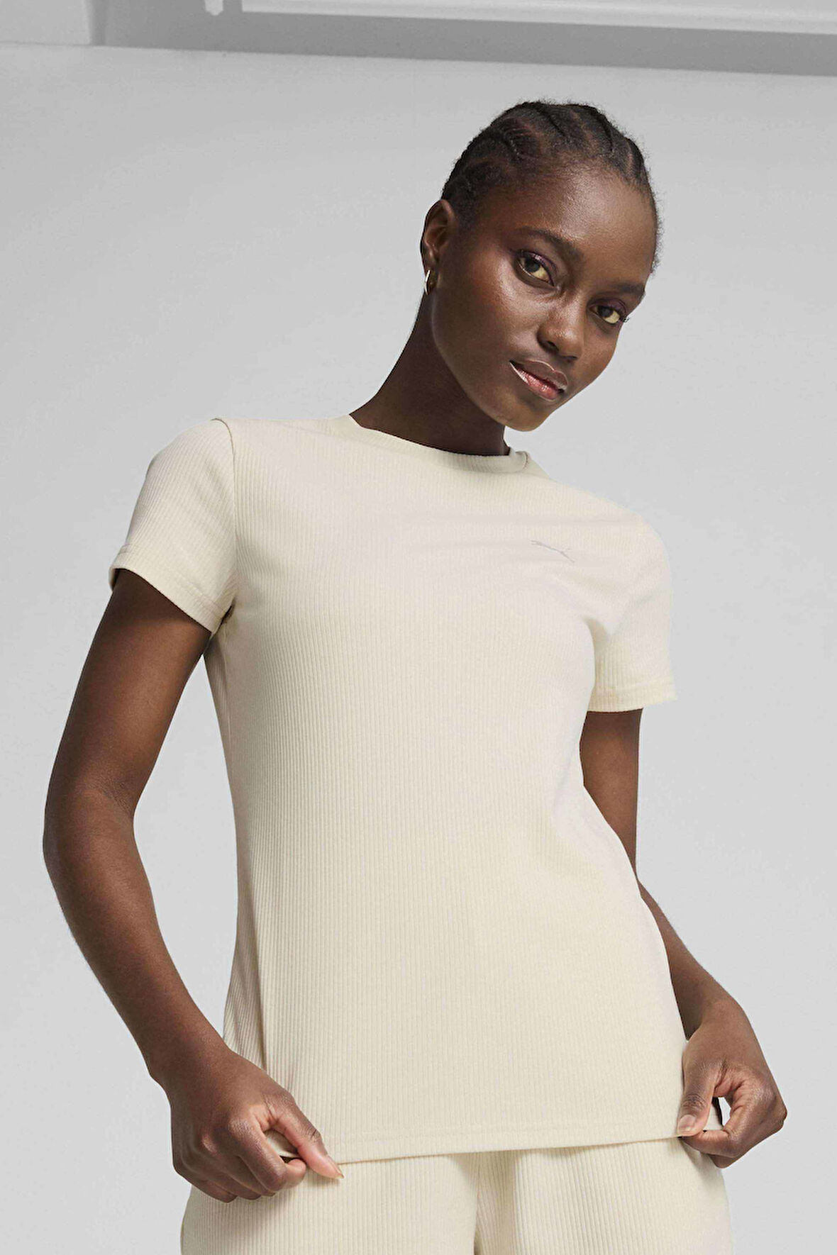 Kadın Ess Elevated T-Shirt - Bej | L