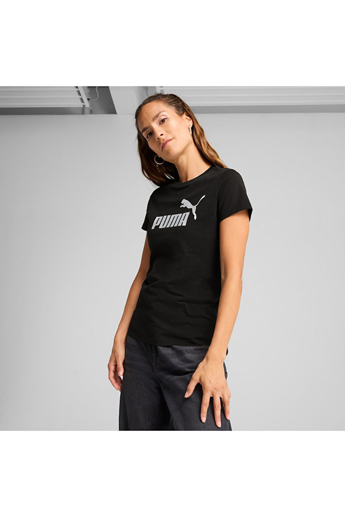 Puma Kadın Essentials Siyah T-Shirt - 63153601