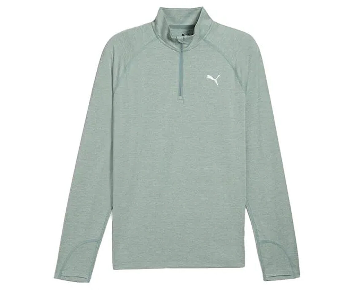 Puma Run Veloty Cldspn 1/4 Zip  M Erkek Koşu Sweatshirts 52662730 Renkli