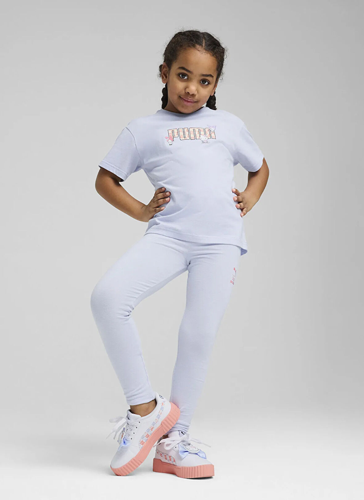 Puma Lila Kız Çocuk T-Shirt 63006247-PUMA X HELLO KITTY & FRIEN