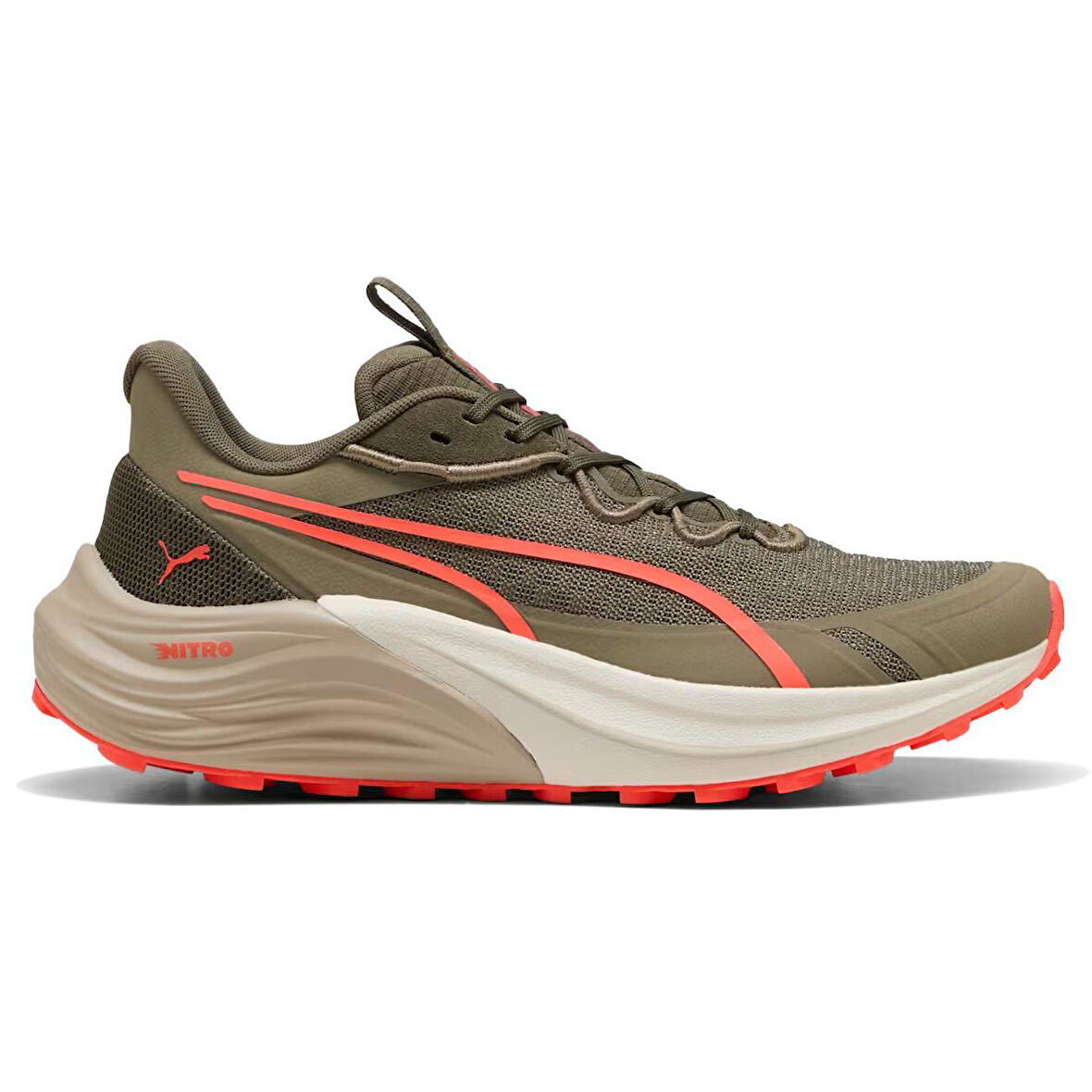Puma 310791 Electrify Nitro 4 Trail Spor Ayakkabı Yeşil-Kırmızı