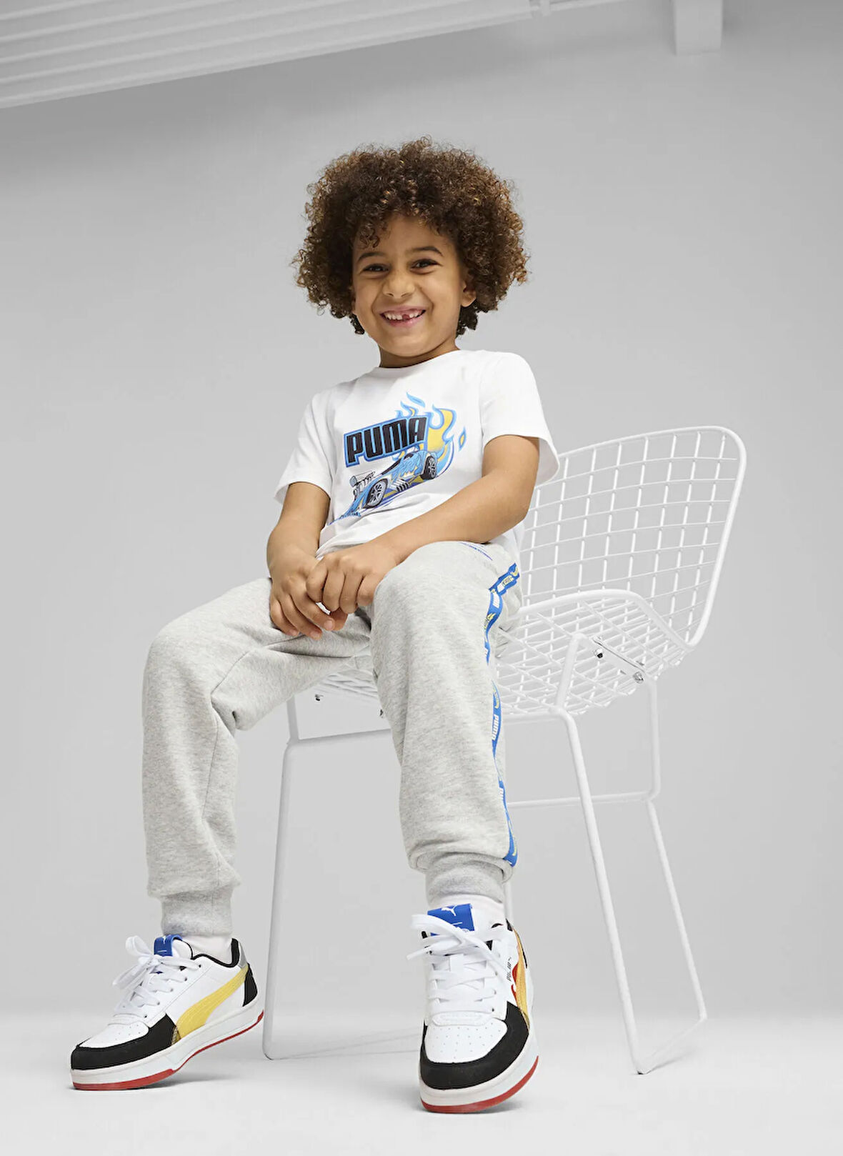 Puma Normal Paça Gri Erkek Çocuk Eşofman Altı 63007204-PUMA X HOT WHEELS Sweatpan