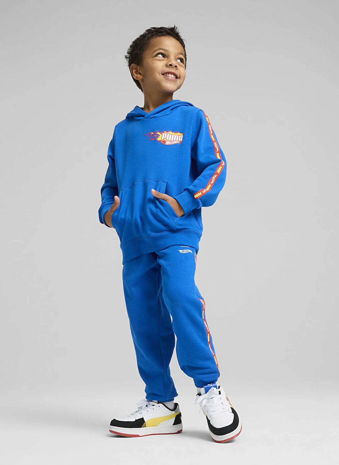Puma Erkek Çocuk Mavi Sweatshırt 63007158-PUMA X HOT WHEELS Hoodie T
