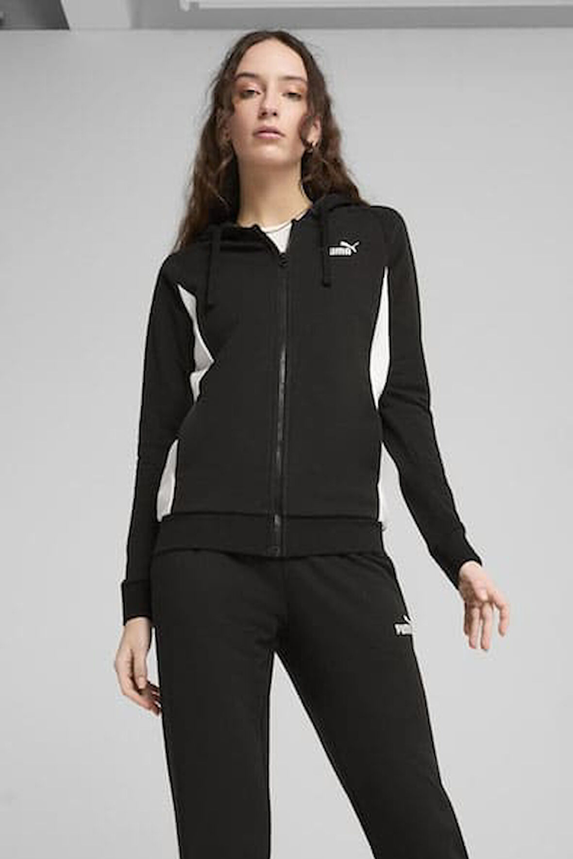 Kadın Hooded Sweat Eşofman Takımı - Siyah | XL