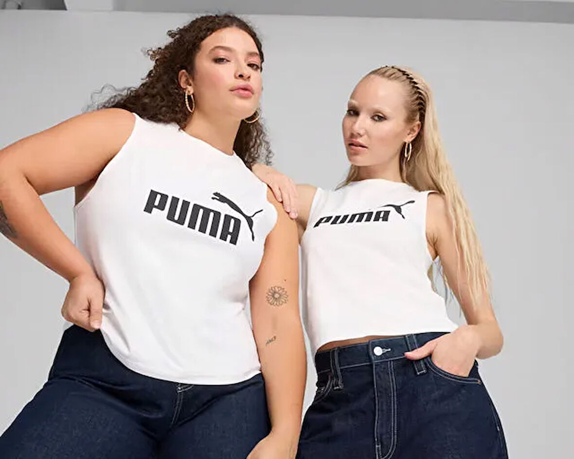 Puma Ess No. 1 Logo Slim Tank Kadın Günlük Atlet 68496802 Beyaz