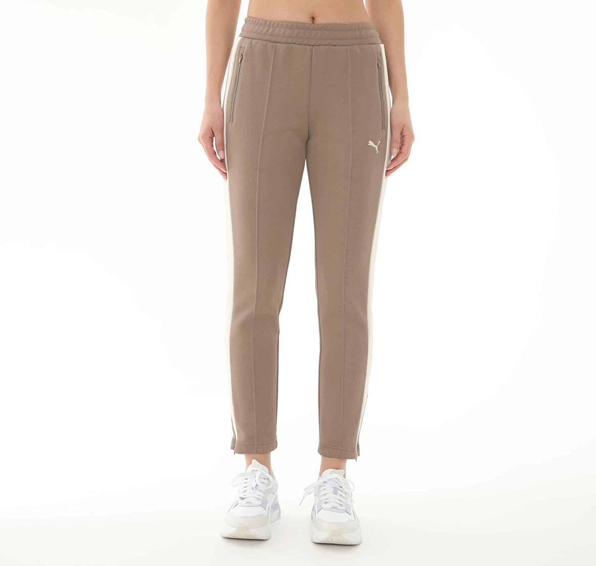 629798-93 Puma T7 Always On Slim Trackpants Kadın Eşofman Altı S&amp;uuml;tl&amp;uuml; Kahve