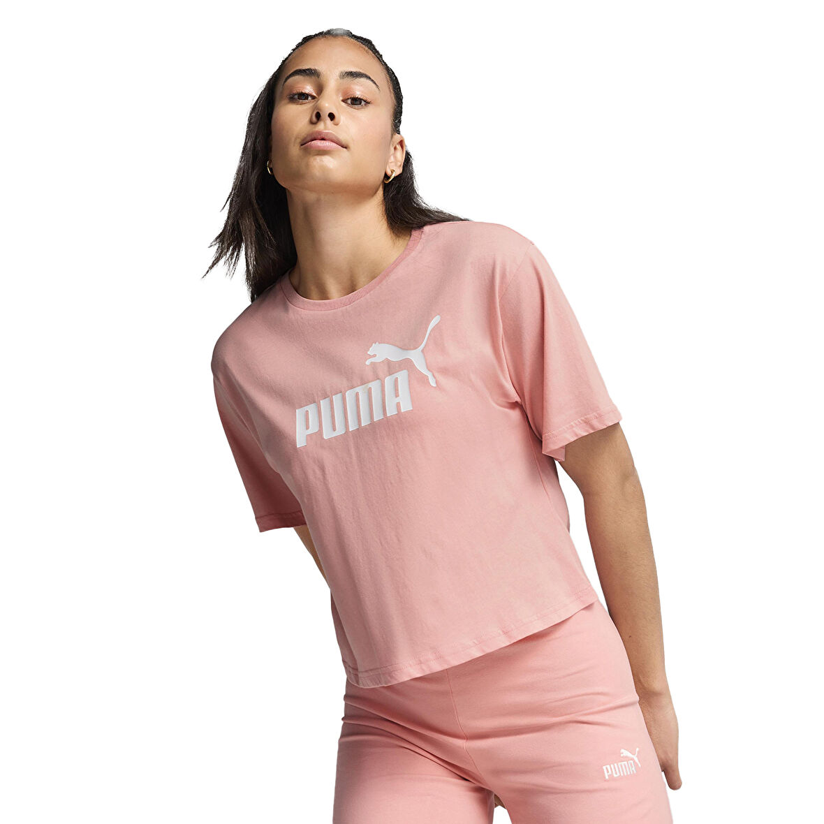 Essential Cropped No.1 Kadın Pembe Günlük Stil T-Shirt 68497218