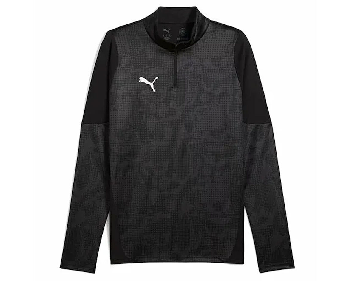 Puma Teamcup Training 1/4 Zip Top Erkek Futbol Uzun Kollu Antrenman Üstü 65916403 Siyah