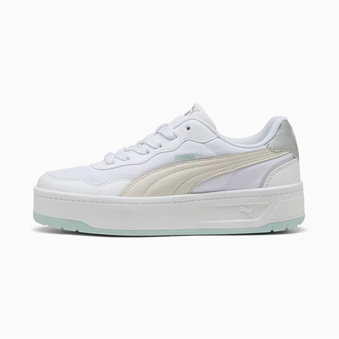 Puma Court Lally Skye Aqua Metal Beyaz Kadın Sneaker / Spor Ayakkabı - 401613 01