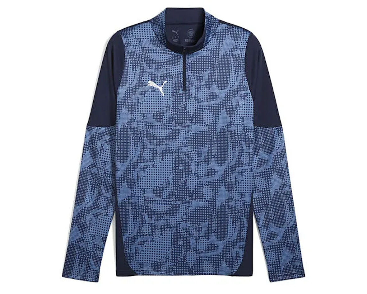 Puma Teamcup Training 1/4 Zip Top Erkek Futbol Uzun Kollu Antrenman Üstü 65916406 Lacivert
