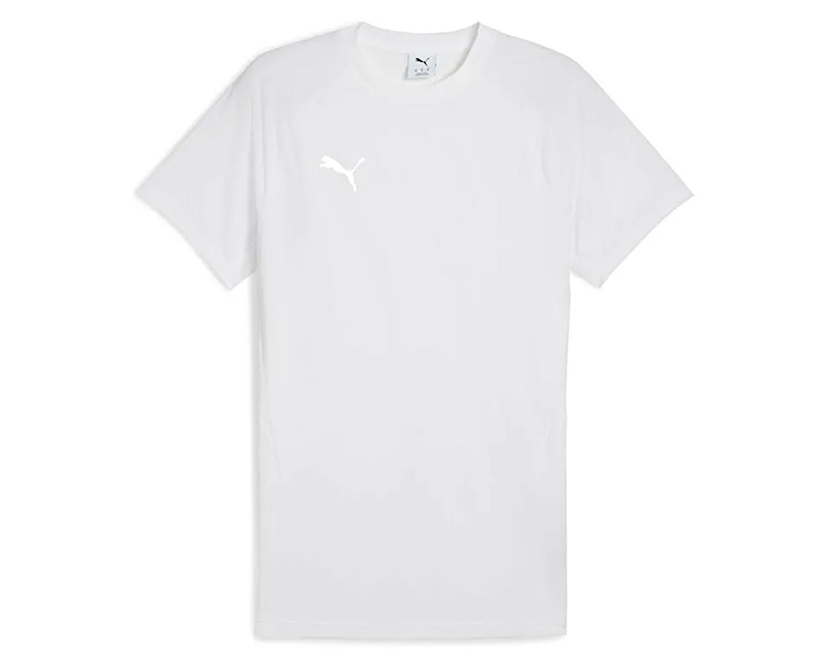 Puma Team Evostripe Tee Erkek Futbol Antrenman Tişörtü 65995304 Beyaz