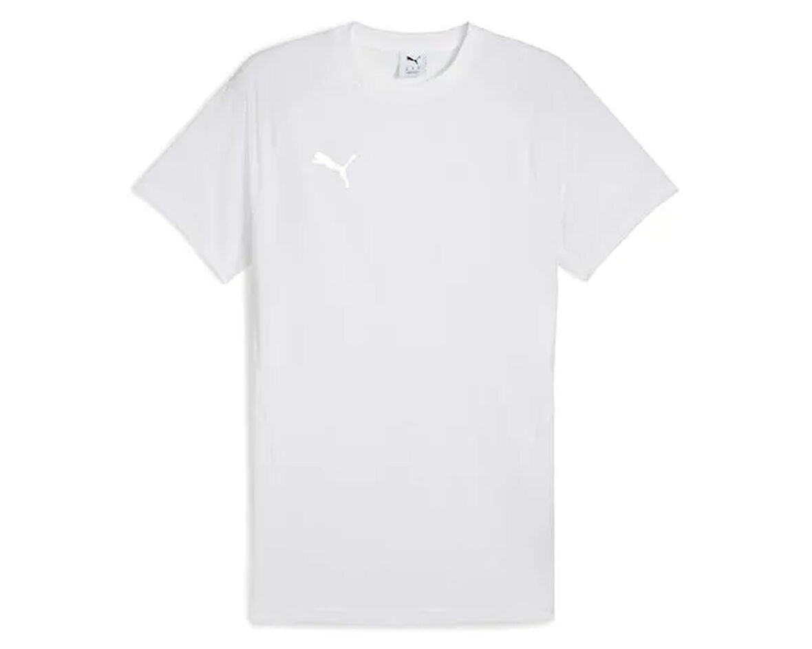 Puma Team Evostripe Tee Erkek Futbol Antrenman Tişörtü 65995304 Beyaz