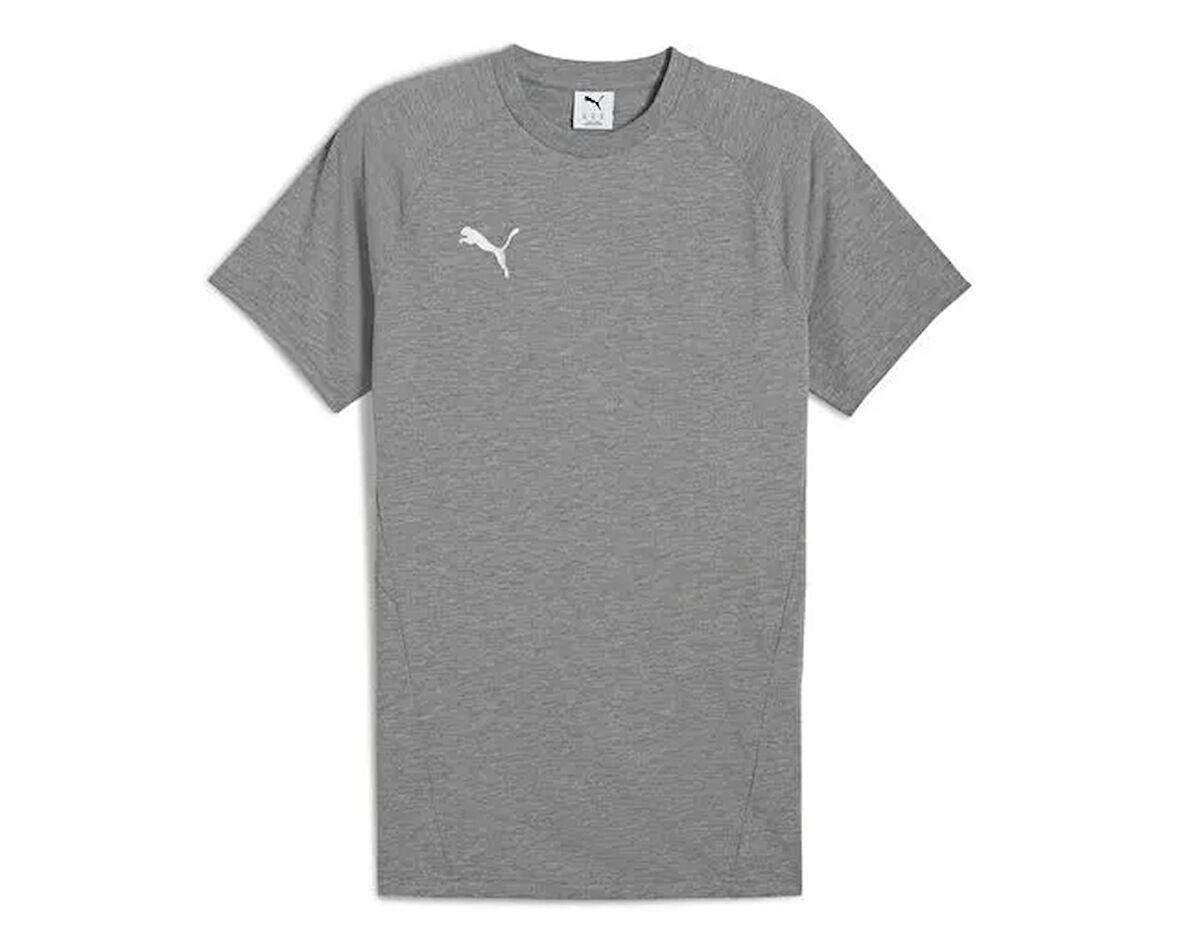 Puma TeamEvostripe Tee Erkek Günlük Tişört 65995333 Gri